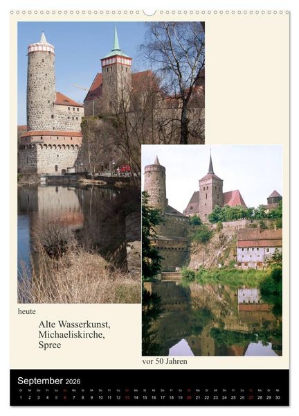 Produktbild: Bautzen vor 50 Jahren und heute (hochwertiger Premium Wandkalender 2026 DIN A2 hoch), Kunstdruck in Hochglanz
