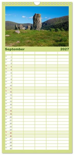 Produktbild: Familienplaner 2027 - Mystisches Irland mit 5 Spalten (Wandkalender, 21 x 45 cm) CALVENDO