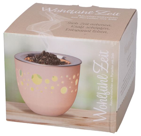 Produktbild: R&auml;ucherst&ouml;vchen aus Porzellan mit Sieb
