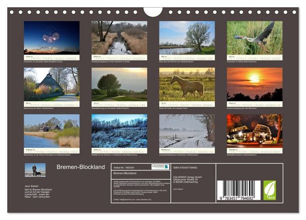 Produktbild: Bremen-Blockland (Wandkalender 2026 DIN A4 quer), CALVENDO Monatskalender