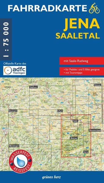 Produktbild: Fahrradkarte Jena - Saaletal 1:75 000