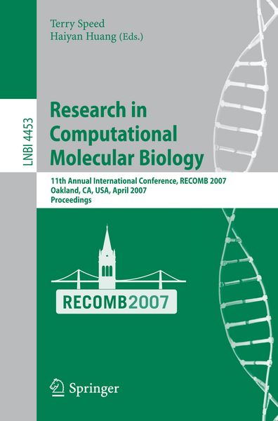 Produktbild: Research in Computational Molecular Biology
