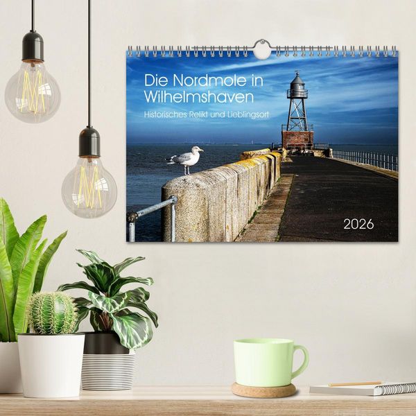 Produktbild: Die Nordmole in Wilhelmshaven. Historisches Relikt und Lieblingsort. (Wandkalender 2026 DIN A4 quer), CALVENDO Monatskalender