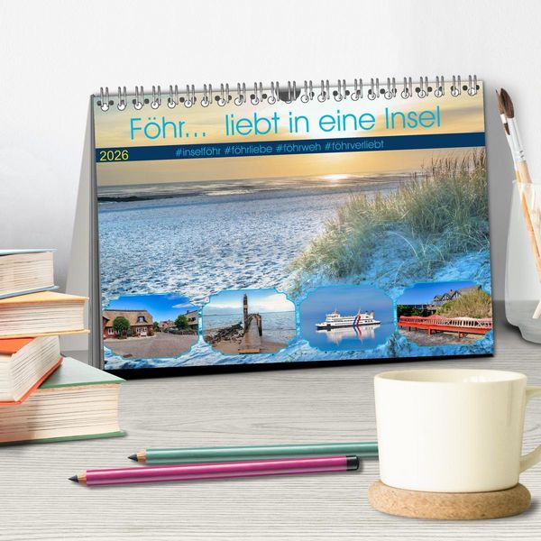 Produktbild: F&ouml;hr... liebt in eine Insel (Tischkalender 2026 DIN A5 quer), CALVENDO Monatskalender