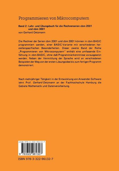 Produktbild: Lehr- und &Uuml;bungsbuch f&uuml;r die Rechnerserien cbm 2001 und cbm 3001