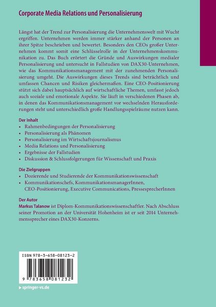 Produktbild: Corporate Media Relations und Personalisierung
