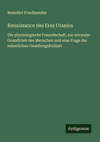 Produktbild: Renaissance des Eros Uranios