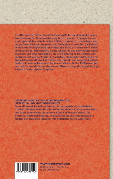 Produktbild: Rhetorik der Empfindsamkeit