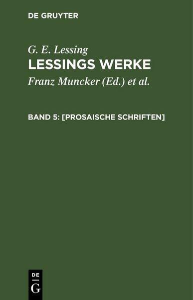 Produktbild: [Prosaische Schriften]
