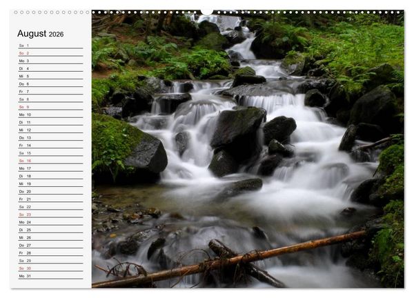 Produktbild: Wildwasser. Gebirgsb&auml;che und Wasserf&auml;lle (hochwertiger Premium Wandkalender 2026 DIN A2 quer), Kunstdruck in Hochglanz