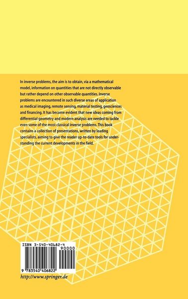 Produktbild: New Analytic and Geometric Methods in Inverse Problems