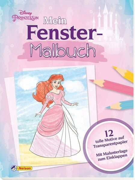 Disney Prinzessin: Mein Fenstermalbuch, Taschenbuch von , Nelson, 978-3-8451-1900-7