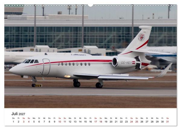 Produktbild: Die Welt der Privatjets (hochwertiger Premium Wandkalender 2027 DIN A2 quer), Kunstdruck in Hochglanz