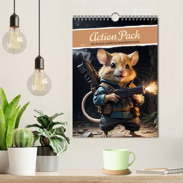Produktbild: Action Pack - Ein tierisch niedliches Spezialkommando (Wandkalender 2027 DIN A4 hoch), CALVENDO Monatskalender