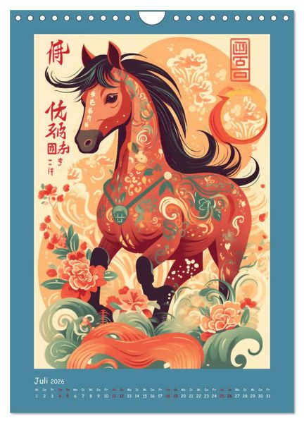 Produktbild: Chinesischer Tierkreis (Wandkalender 2026 DIN A4 hoch), CALVENDO Monatskalender