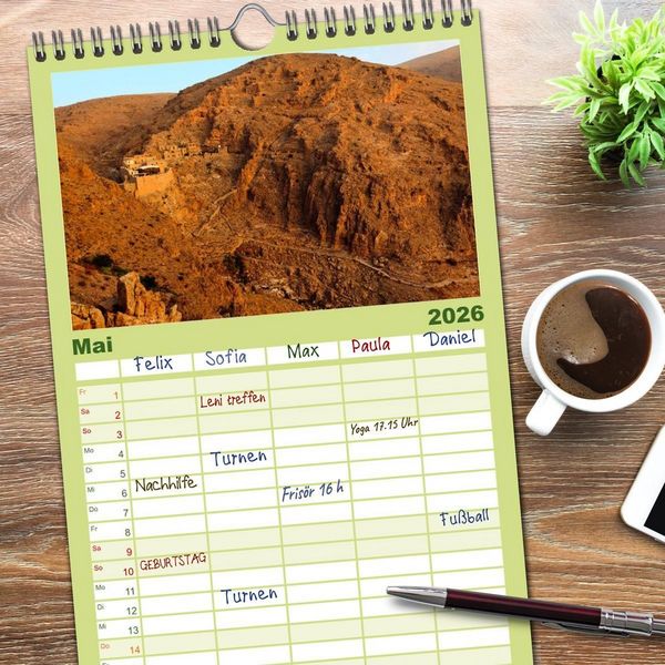 Produktbild: Familienplaner 2026 - Syrien - Erinnerungen mit 5 Spalten (Wandkalender, 21 x 45 cm) CALVENDO