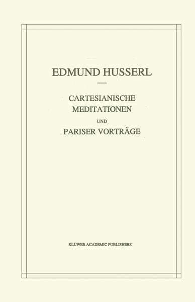 Produktbild: Cartesianische Meditationen und Pariser Vortrage