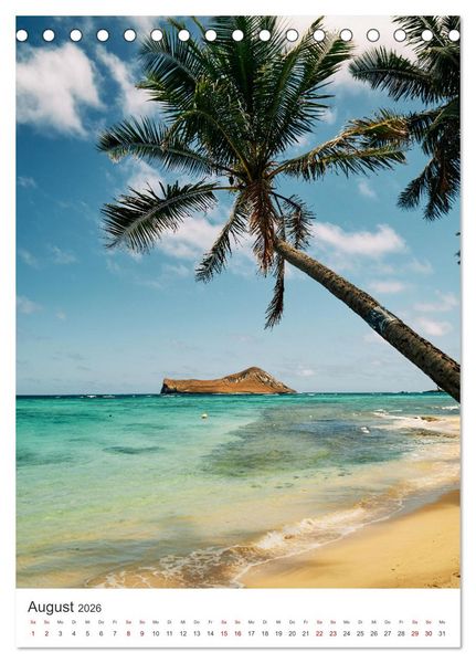 Produktbild: Hawaii - Das wundersch&ouml;ne Land im Pazifik. (Tischkalender 2026 DIN A5 hoch), CALVENDO Monatskalender