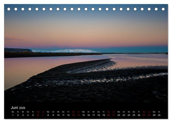 Produktbild: Island - Unber&uuml;hrte Landschaften (Tischkalender 2026 DIN A5 quer), CALVENDO Monatskalender