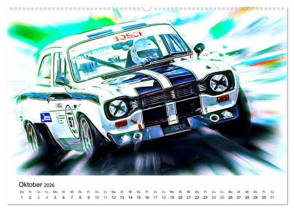 Produktbild: Tourenwagen von gestern (Wandkalender 2026 DIN A2 quer), CALVENDO Monatskalender
