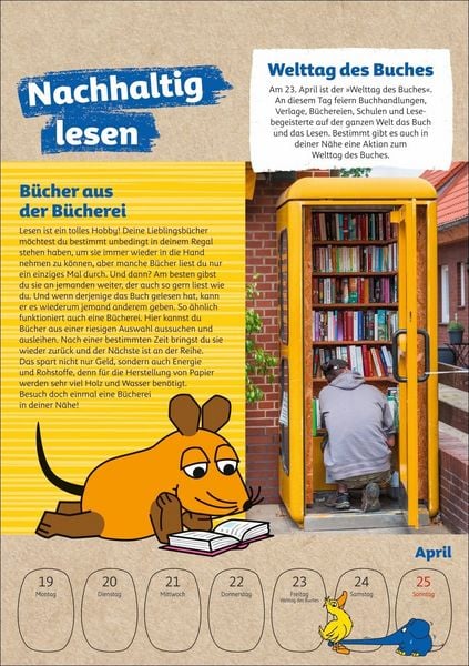 Produktbild: Sch&uuml;tze die Erde mit der Maus Kalender 2027 - Wochenplaner