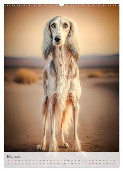 Produktbild: Persischer Windhund (Wandkalender 2026 DIN A2 hoch), CALVENDO Monatskalender