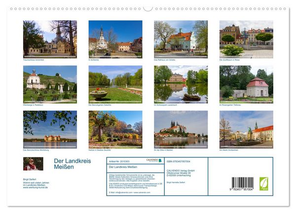 Produktbild: Der Landkreis Mei&szlig;en (hochwertiger Premium Wandkalender 2026 DIN A2 quer), Kunstdruck in Hochglanz