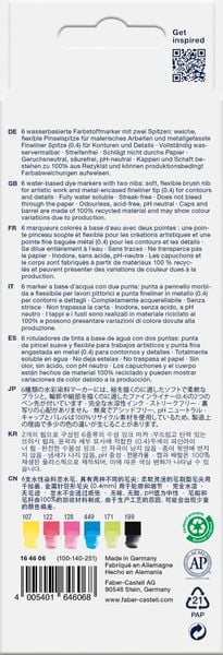 Produktbild: Faber-Castell Tuschestift Dual Marker Goldfaber Aqua, 6er Set