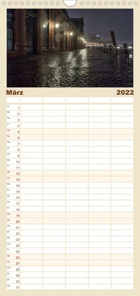 Produktbild: Hamburg - Familienplaner hoch (Wandkalender 2022 , 21 cm x 45 cm, hoch)