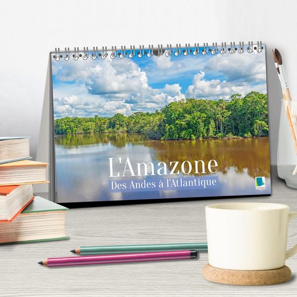 Produktbild: L'Amazone : des Andes &agrave; l'Atlantique (Calendrier de bureau 2027 DIN A5 vertical), CALVENDO calendrier mensuel