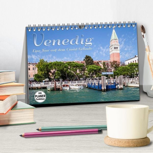 Produktbild: VENEDIG Eine Tour auf dem Canal Grande (Tischkalender 2026 DIN A5 quer), CALVENDO Monatskalender