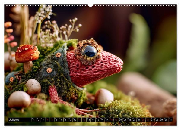 Produktbild: Toadtopia. Fantastische Kr&ouml;tenwelten (hochwertiger Premium Wandkalender 2026 DIN A2 quer), Kunstdruck in Hochglanz