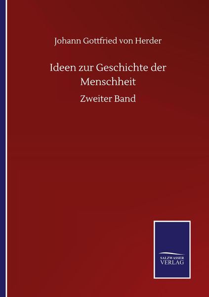 Produktbild: Ideen zur Geschichte der Menschheit