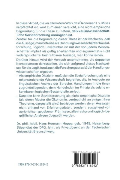 Produktbild: Kritik der kausalwissenschaftlichen Sozialforschung