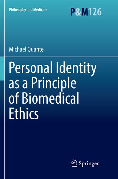 Produktbild: Personal Identity as a Principle of Biomedical Ethics