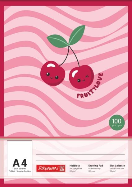 Produktbild: Brunnen Malblock A4 100g/m2 75Bl Fruity Love