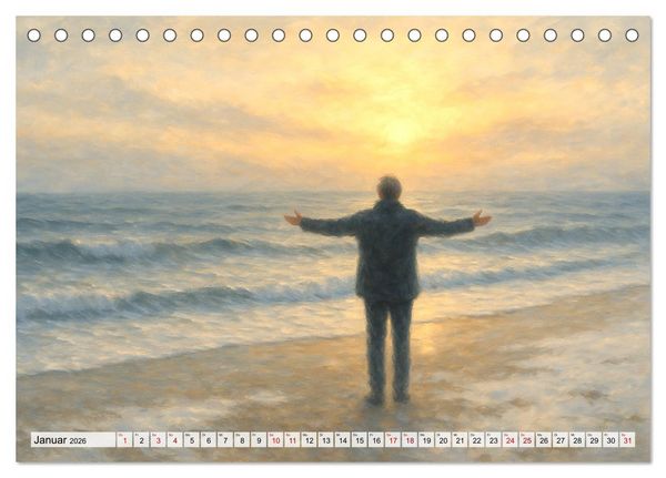 Produktbild: Ruhe finden - Der Anti-Stress-Kalender - Ein Jahr voller W&auml;rme und Achtsamkeit (Tischkalender 2026 DIN A5 quer), CALVENDO Monatskalender