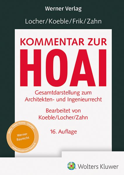 Kommentar zur HOAI, Gebundene Ausgabe von , Werner, 9783804155831