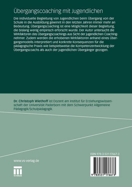 Produktbild: &Uuml;bergangscoaching mit Jugendlichen