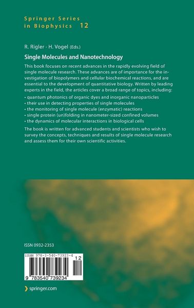 Produktbild: Single Molecules and Nanotechnology