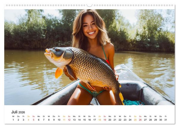 Produktbild: Hecht und Karpfen (Wandkalender 2026 DIN A2 quer), CALVENDO Monatskalender