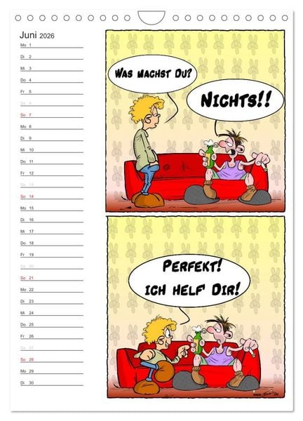 Produktbild: Trumix Cartoons - Autsch, das tut weh! (Wandkalender 2026 DIN A4 hoch), CALVENDO Monatskalender