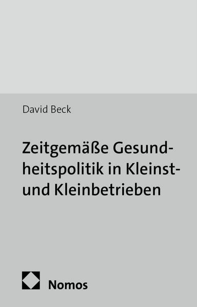 Produktbild: Zeitgem&auml;&szlig;e Gesundheitspolitik in Kleinst- und Kleinbetrieben