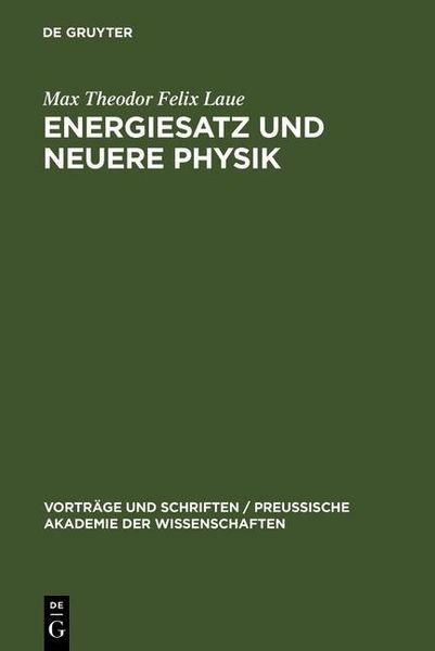 Produktbild: Energiesatz und neuere Physik