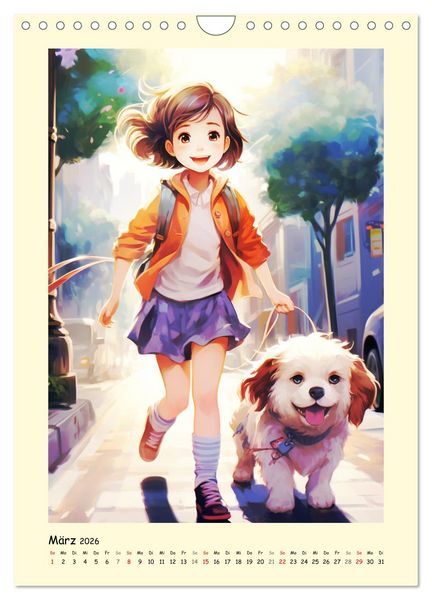 Produktbild: M&auml;dchen. Der Alltag zauberhafter Manga-Girls (Wandkalender 2026 DIN A4 hoch), CALVENDO Monatskalender
