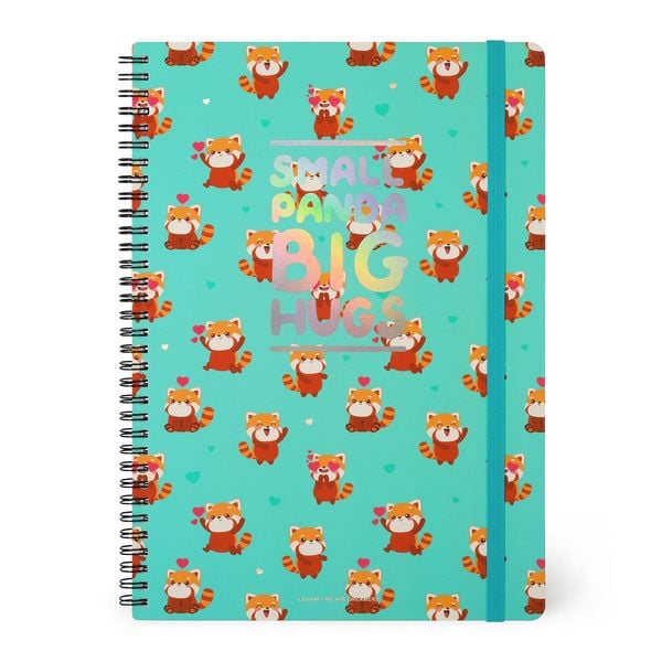 Produktbild: Legami Notizbuch liniert mit Spiralbindung - Maxi - Roter Panda