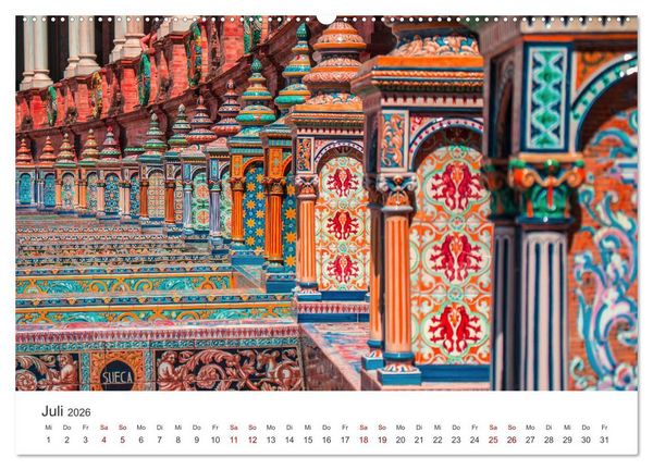 Produktbild: Sevilla - Atemberaubende Architektur (hochwertiger Premium Wandkalender 2026 DIN A2 quer), Kunstdruck in Hochglanz