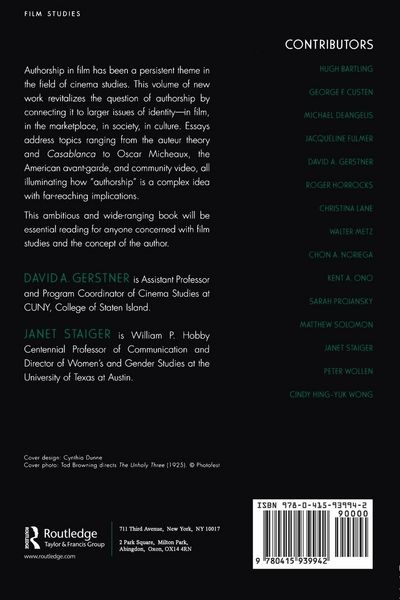 Produktbild: Authorship and Film