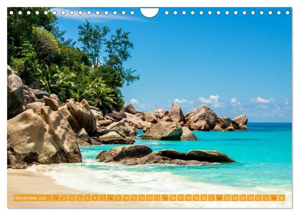 Produktbild: Seychellen - Die sch&ouml;nsten Str&auml;nde (Wandkalender 2026 DIN A4 quer), CALVENDO Monatskalender
