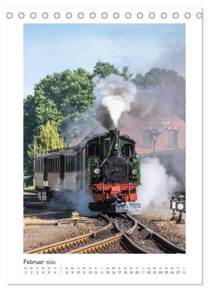 Produktbild: Faszination Museumsbahn (Tischkalender 2026 DIN A5 hoch), CALVENDO Monatskalender